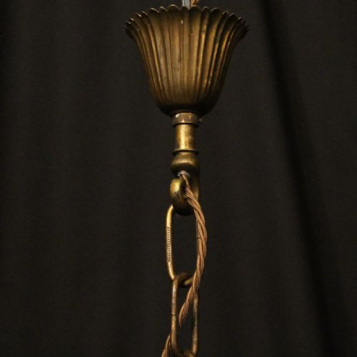 FRENCH GILDED BRONZE EMPIRE 3 LIGHT CHANDELIER - ADDITIONAL PHOTO 9