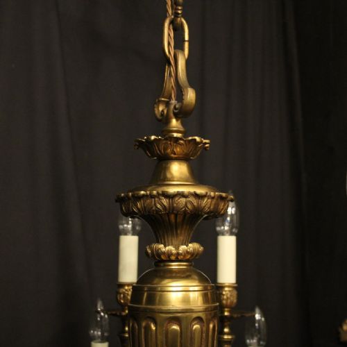 FRENCH GILDED BRONZE 15 LIGHT ANTIQUE CHANDELIER - ADDITIONAL PHOTO 5
