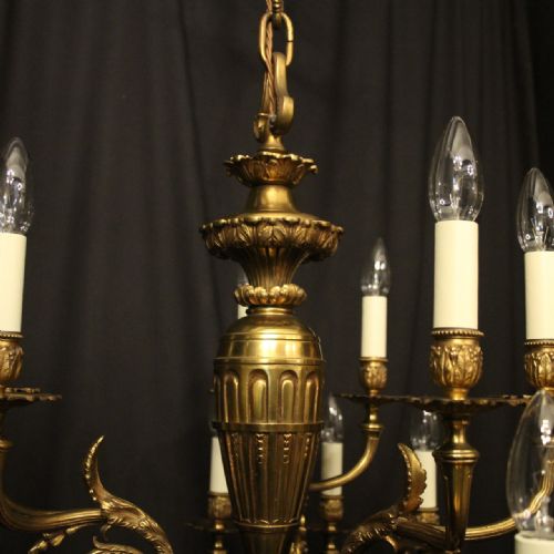 FRENCH GILDED BRONZE 15 LIGHT ANTIQUE CHANDELIER - ADDITIONAL PHOTO 6