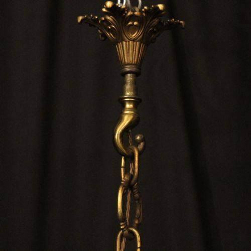 FRENCH GILDED BRONZE 15 LIGHT ANTIQUE CHANDELIER - ADDITIONAL PHOTO 9