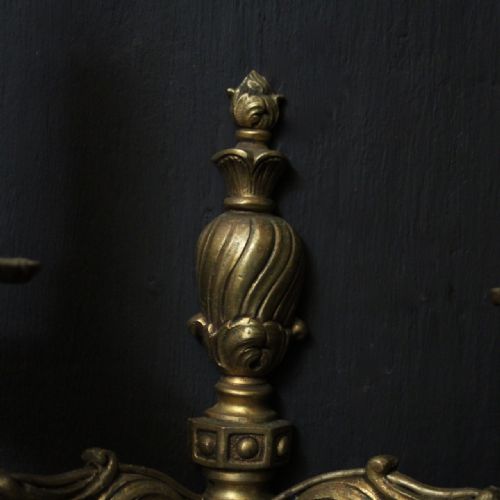FRENCH SET OF 4 GILDED TWIN ARM ANTIQUE WALL LIGHTS - ADDITIONAL PHOTO 3