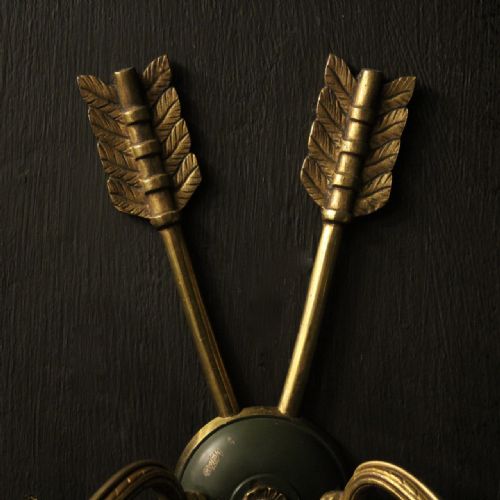 FRENCH PAIR OF EMPIRE GILDED ANTIQUE WALL LIGHTS - ADDITIONAL PHOTO 7
