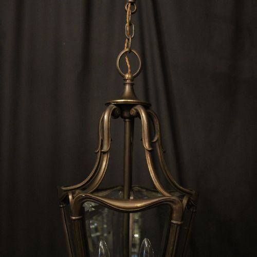 FRENCH BRONZE TWIN LIGHT ANTIQUE HALL LANTERN - ADDITIONAL PHOTO 6