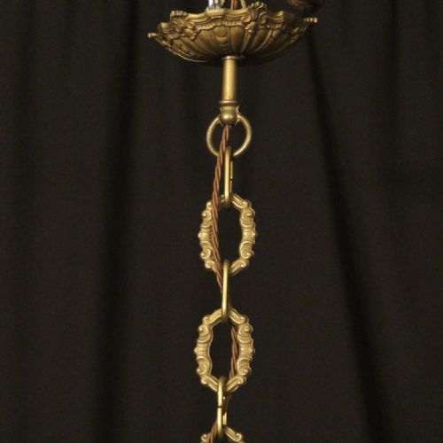 FRENCH GILDED BRONZE CRYSTAL BIRDCAGE CRYSTAL CHANDELIER - ADDITIONAL PHOTO 6
