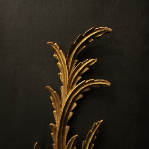 FLORENTINE PAIR OF GILTWOOD LEAF WALL LIGHTS - ADDITIONAL PHOTO 6