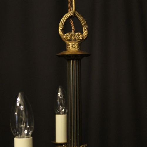 FRENCH GILDED BRONZE EMPIRE ANTIQUE CHANDELIER - ADDITIONAL PHOTO 7