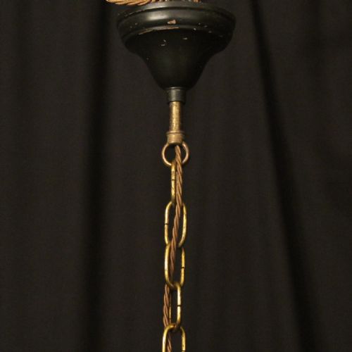 FRENCH GILDED BRONZE EMPIRE ANTIQUE CHANDELIER - ADDITIONAL PHOTO 9