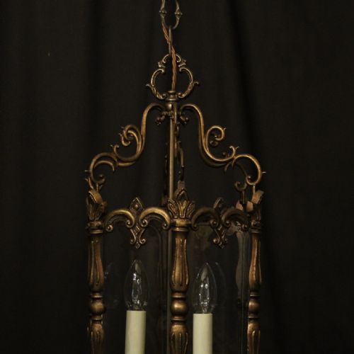 FRENCH TWIN LIGHT HEXAGONAL HALL LANTERN - ADDITIONAL PHOTO 1