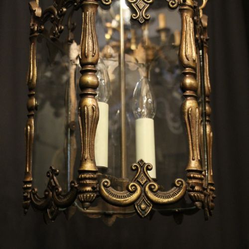 FRENCH TWIN LIGHT HEXAGONAL HALL LANTERN - ADDITIONAL PHOTO 5