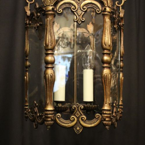 FRENCH TWIN LIGHT HEXAGONAL HALL LANTERN - ADDITIONAL PHOTO 7