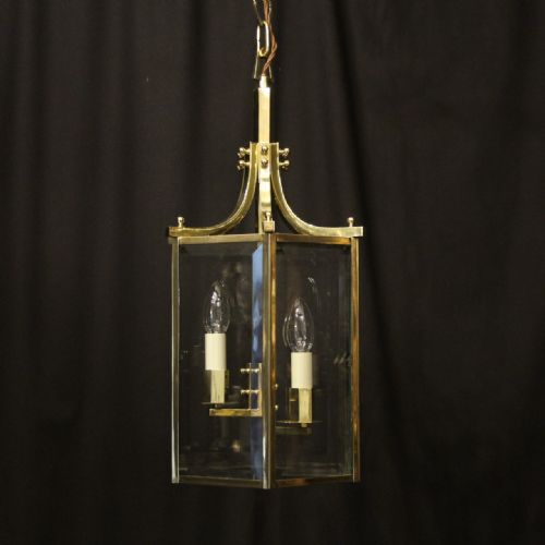 english art deco triple light antique lantern - CATEGORY: ANTIQUE LIGHTING - DATED 1920