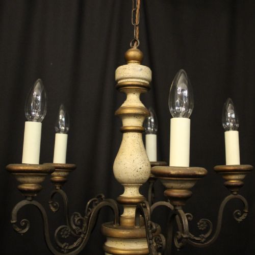 FLORENTINE 5 LIGHT POLYCHROME CHANDELIER - ADDITIONAL PHOTO 4