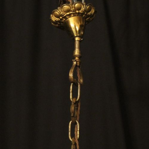 FRENCH GILDED BRONZE CRYSTAL 12 LIGHT ANTIQUE CHANDELIER - ADDITIONAL PHOTO 8