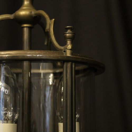 FRENCH CONVEX TRIPLE LIGHT HALL LANTERN - ADDITIONAL PHOTO 3