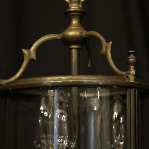 FRENCH CONVEX TRIPLE LIGHT HALL LANTERN - ADDITIONAL PHOTO 4