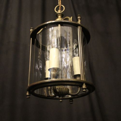 FRENCH CONVEX TRIPLE LIGHT HALL LANTERN - ADDITIONAL PHOTO 5