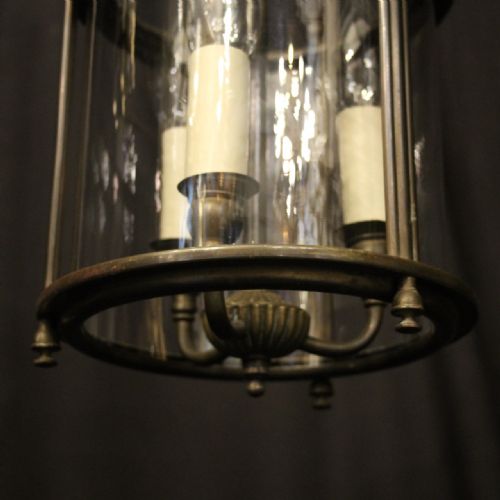 FRENCH CONVEX TRIPLE LIGHT HALL LANTERN - ADDITIONAL PHOTO 6