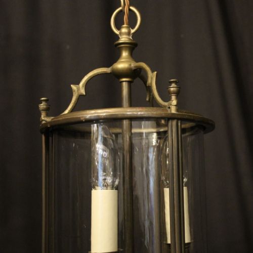 FRENCH CONVEX TRIPLE LIGHT HALL LANTERN - ADDITIONAL PHOTO 7