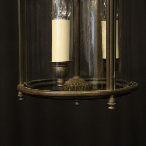 FRENCH CONVEX TRIPLE LIGHT HALL LANTERN - ADDITIONAL PHOTO 8