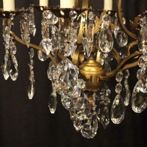 FRENCH GILDED BIRDCAGE ANTIQUE CHANDELIER - ADDITIONAL PHOTO 1