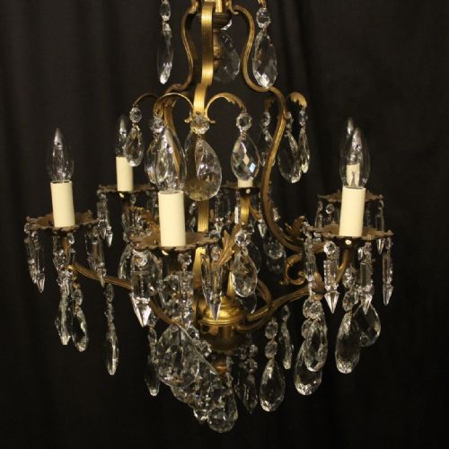 FRENCH GILDED BIRDCAGE ANTIQUE CHANDELIER - ADDITIONAL PHOTO 2