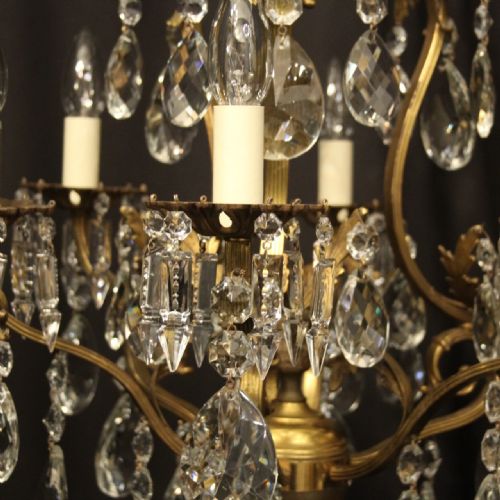 FRENCH GILDED BIRDCAGE ANTIQUE CHANDELIER - ADDITIONAL PHOTO 3