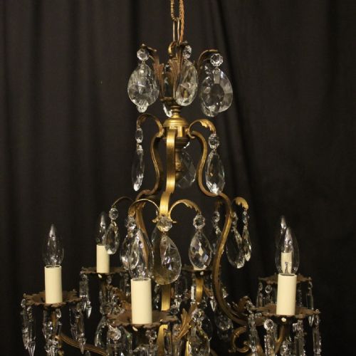 FRENCH GILDED BIRDCAGE ANTIQUE CHANDELIER - ADDITIONAL PHOTO 7