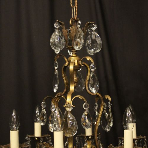 FRENCH GILDED BIRDCAGE ANTIQUE CHANDELIER - ADDITIONAL PHOTO 8
