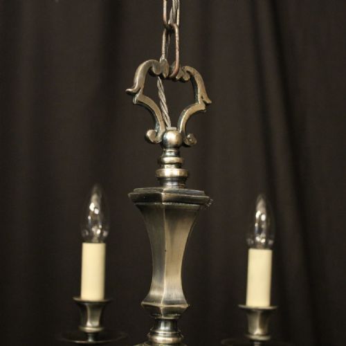 FRENCH SILVER PLATED 8 LIGHT CHANDELIER - ADDITIONAL PHOTO 8