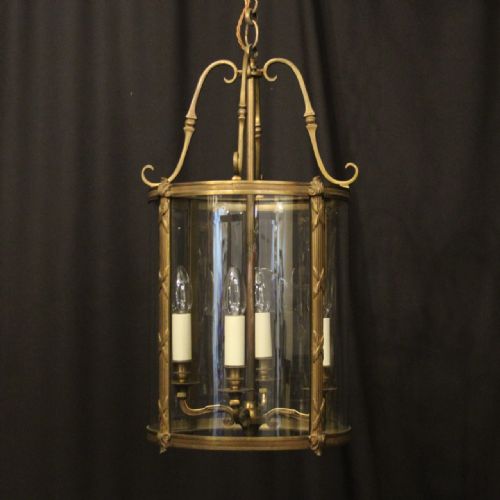 french gilded four light antique hall lantern - CATEGORY: ANTIQUE LIGHTING - DATED 1920