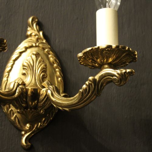 ENGLISH SET OF 6 TWIN ARM ANTIQUE WALL LIGHTS - ADDITIONAL PHOTO 6