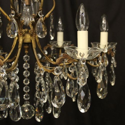 FRENCH GILDED 7 LIGHT BIRDCAGE ANTIQUE CHANDELIER - ADDITIONAL PHOTO 4
