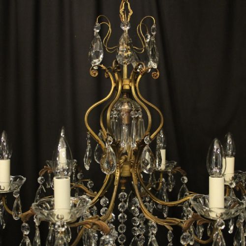 FRENCH GILDED 7 LIGHT BIRDCAGE ANTIQUE CHANDELIER - ADDITIONAL PHOTO 6