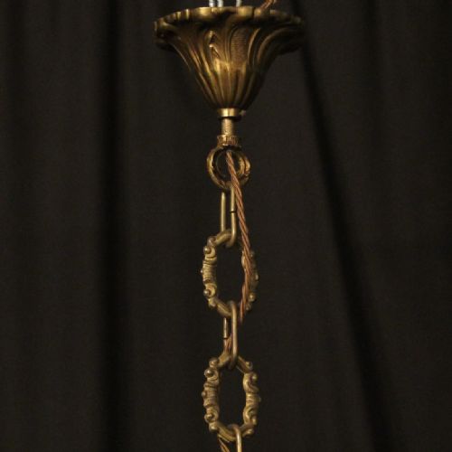 FRENCH GILDED BRONZE CRYSTAL 10 LIGHT ANTIQUE CHANDELIER - ADDITIONAL PHOTO 9