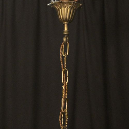 FRENCH GILDED BRONZE CRYSTAL CAGE ANTIQUE CHANDELIER - ADDITIONAL PHOTO 9