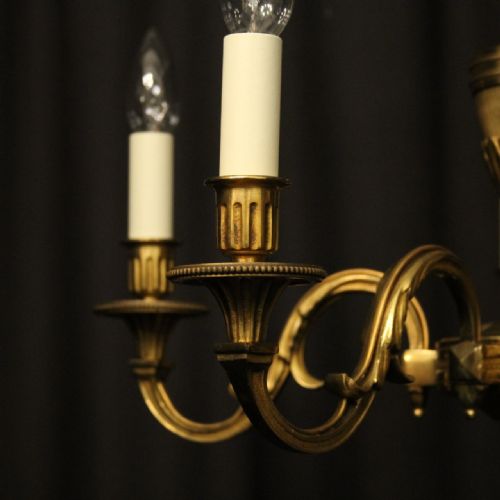 FRENCH GILDED BRONZE 5 LIGHT CHANDELIER - ADDITIONAL PHOTO 2