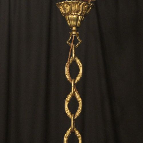 ITALIAN GILDED BRONZE CRYSTAL 20 LIGHT ANTIQUE CHANDELIER - ADDITIONAL PHOTO 9