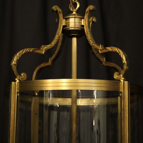 FRENCH GILDED FOUR LIGHT CONVEX HALL LANTERN - ADDITIONAL PHOTO 2