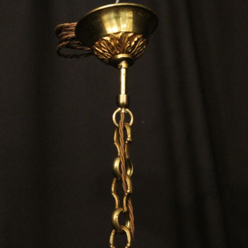 FRENCH GILDED BRONZE 6 LIGHT CHANDELIER - ADDITIONAL PHOTO 9