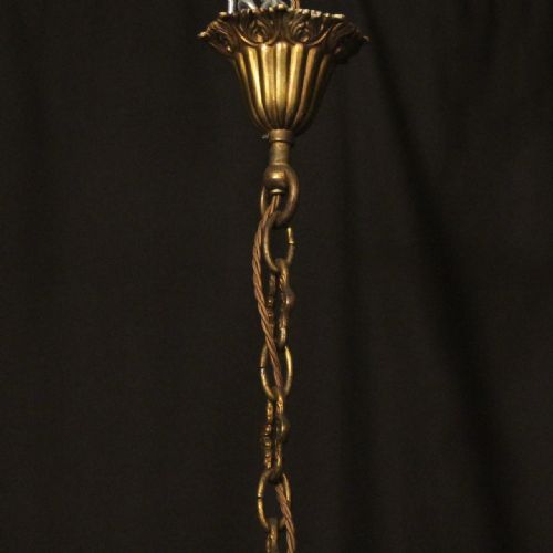 ITALIAN GILDED BRONZE CRYSTAL 10 LIGHT ANTIQUE CHANDELIER - ADDITIONAL PHOTO 9