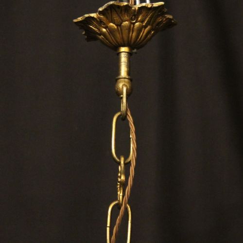 FRENCH GILDED BRONZE CRYSTAL 10 LIGHT ANTIQUE CHANDELIER - ADDITIONAL PHOTO 9