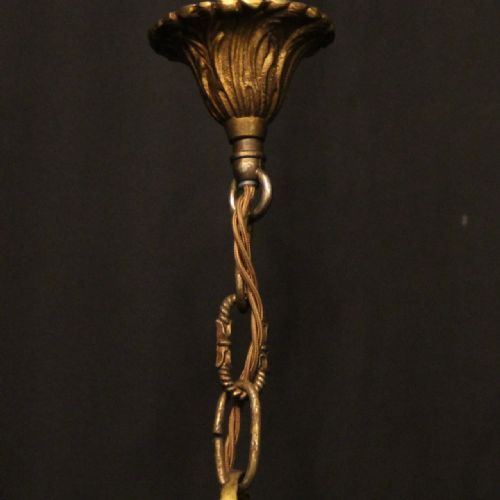 FRENCH SMALL PAIR OF GILDED CONVEX HALL LANTERNS - ADDITIONAL PHOTO 9