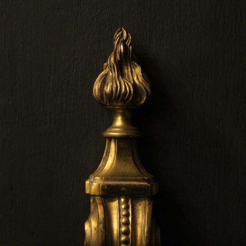 FRENCH PAIR OF GILDED BRONZE TWIN ARM ANTIQUE WALL LIGHTS - ADDITIONAL PHOTO 4