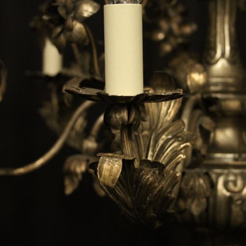 ITALIAN GENOA 6 LIGHT ANTIQUE CHANDELIER - ADDITIONAL PHOTO 4