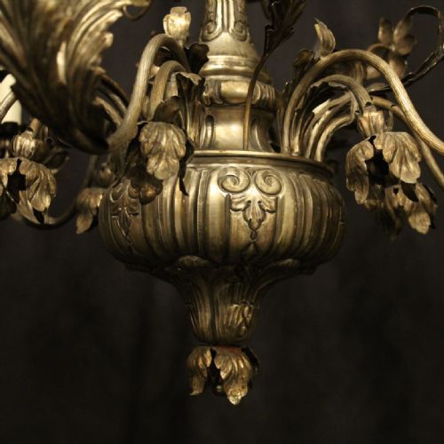 ITALIAN GENOA 6 LIGHT ANTIQUE CHANDELIER - ADDITIONAL PHOTO 8