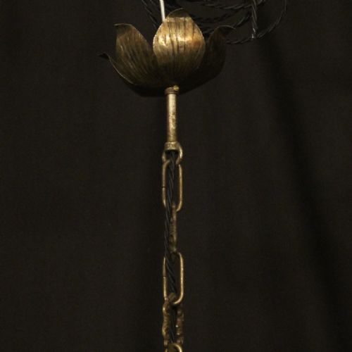 ITALIAN GENOA 6 LIGHT ANTIQUE CHANDELIER - ADDITIONAL PHOTO 9