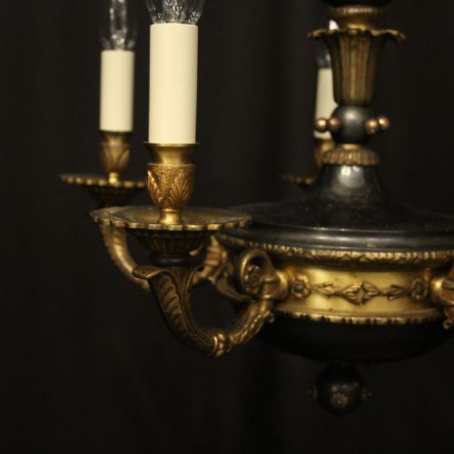 EMPIRE GILDED EMPIRE 5 LIGHT ANTIQUE CHANDELIER - ADDITIONAL PHOTO 2