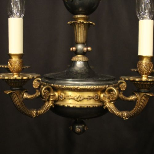 EMPIRE GILDED EMPIRE 5 LIGHT ANTIQUE CHANDELIER - ADDITIONAL PHOTO 3