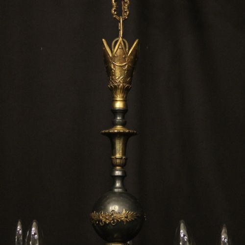 EMPIRE GILDED EMPIRE 5 LIGHT ANTIQUE CHANDELIER - ADDITIONAL PHOTO 8