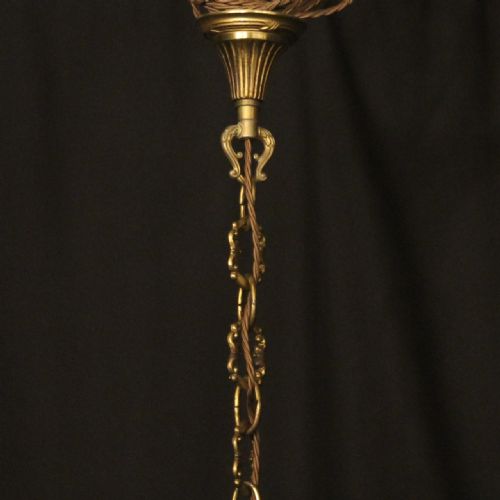 FRENCH GILDED 9 LIGHT TENT WATERFALL CHANDELIER - ADDITIONAL PHOTO 8